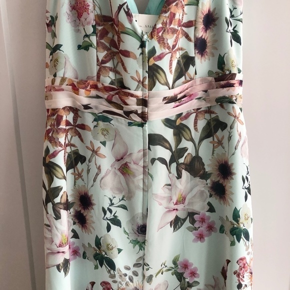 FLORAL Dress, Sleeveless, Size 16, New With Tags, Teal Colour, No Alterations - Picture 9 of 16